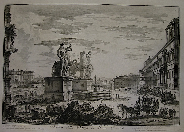 Piranesi Giovanni Battista (1720-1778) Veduta della Piazza di Monte Cavallo 1800-1807 Parigi 